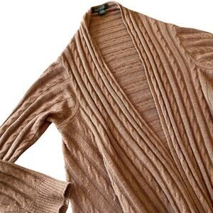 Ralph Lauren Women's Wool Blend Cable Knit Cardigan Sweater ONE SIZE